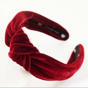 Velvet maroon headband